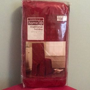 LOT OF 6 Red dining chair covers